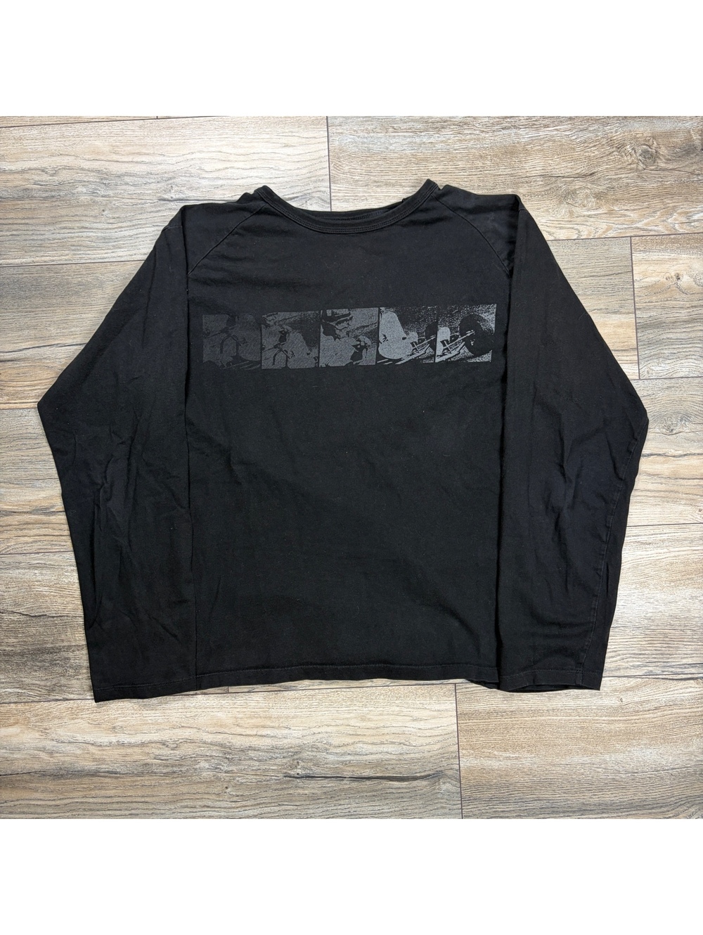Gap Black Long Sleeve Graphic T-Shirt Large